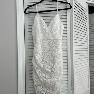 Beautiful white lace midi dress